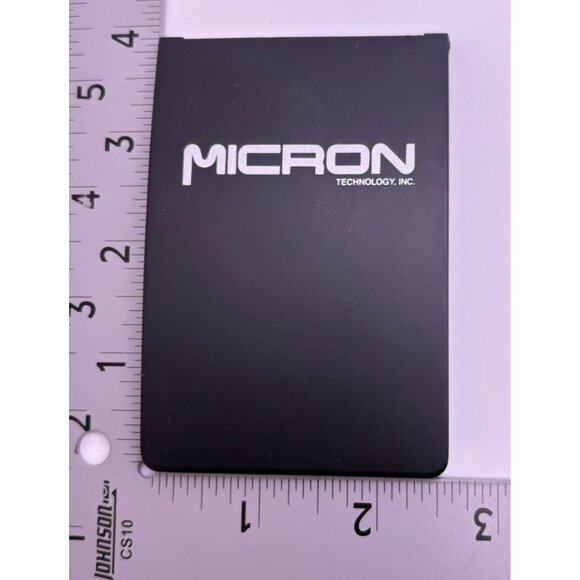 Vintage Micron Technology Solar Power Calculator Black Advertising Curved - Picture 4 of 6